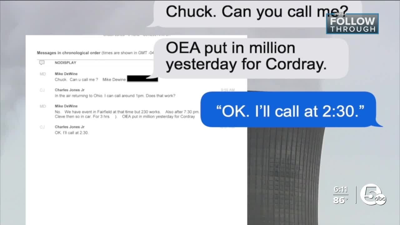 New texts show FirstEnergy allegedly working with Gov. DeWine to pa...